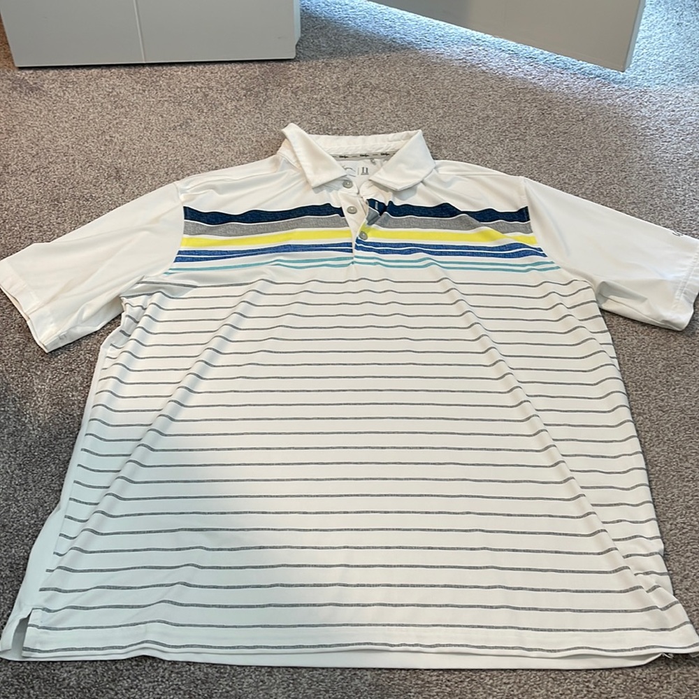 Walter Hagen mens striped golf shirt